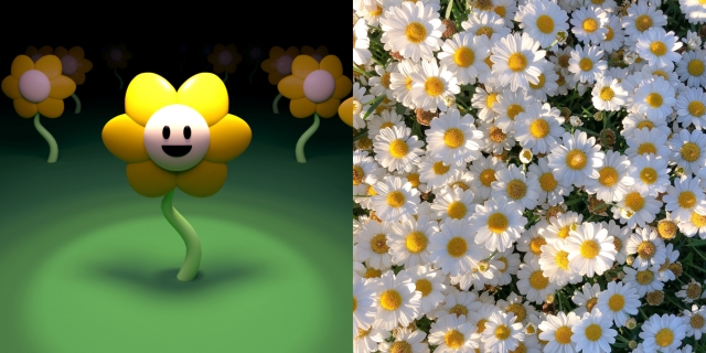 Undertale Flowey and Daisies